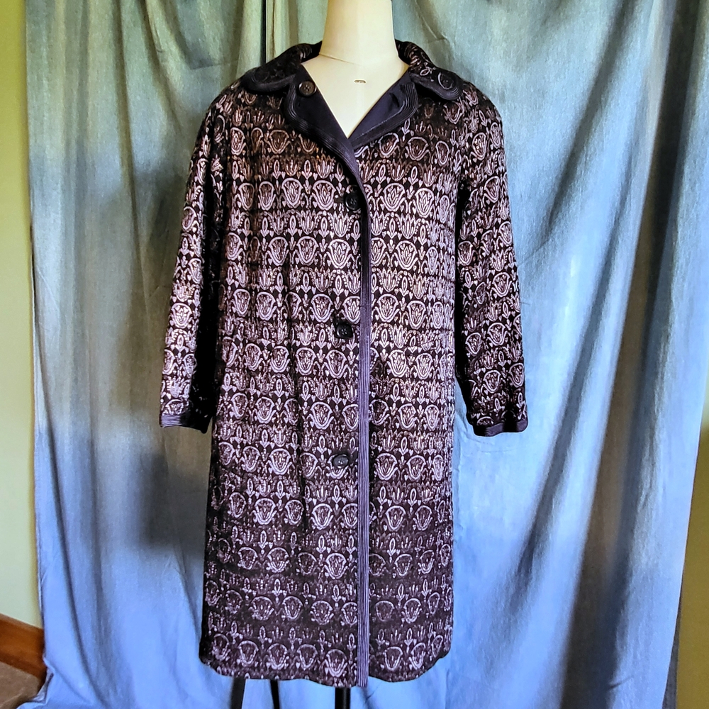 Marc By Marc Jacobs Purple and Gold Reversable Coat.